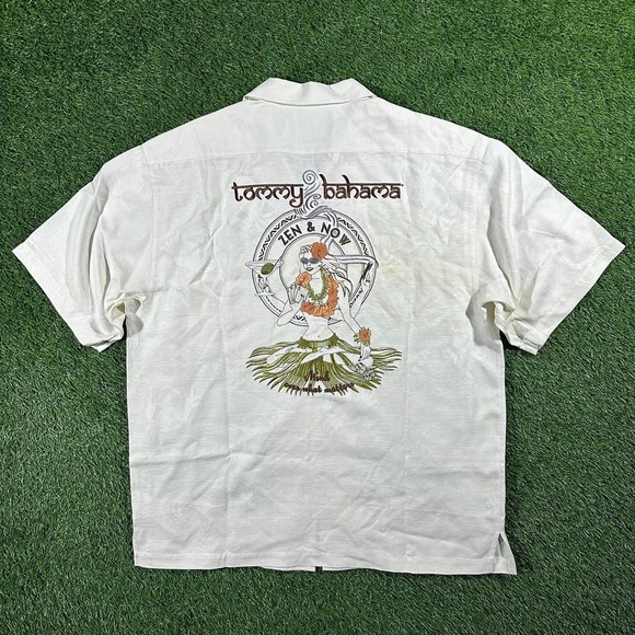 Vintage Tommy Bahama Embroidered Button Up Shirt - Picture 1 of 3